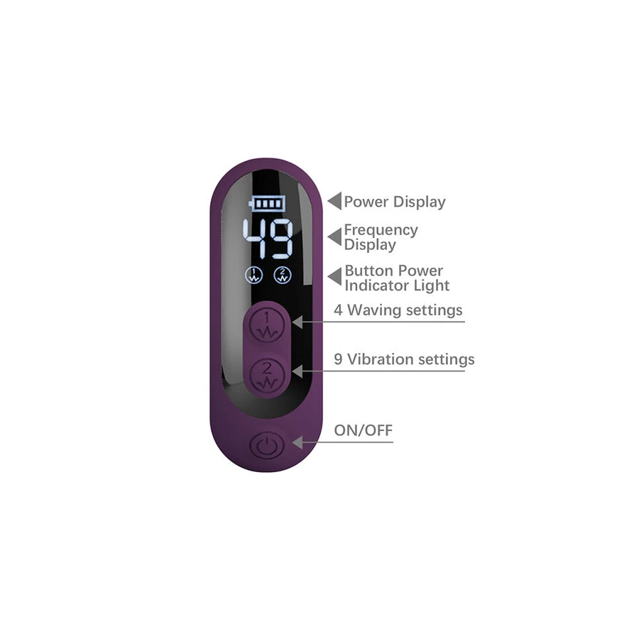 PRETTY LOVE - DEE MULTIFUNCTION RABBIT VIBRATOR OSCILLATING AND PERCUSSION PURPLE